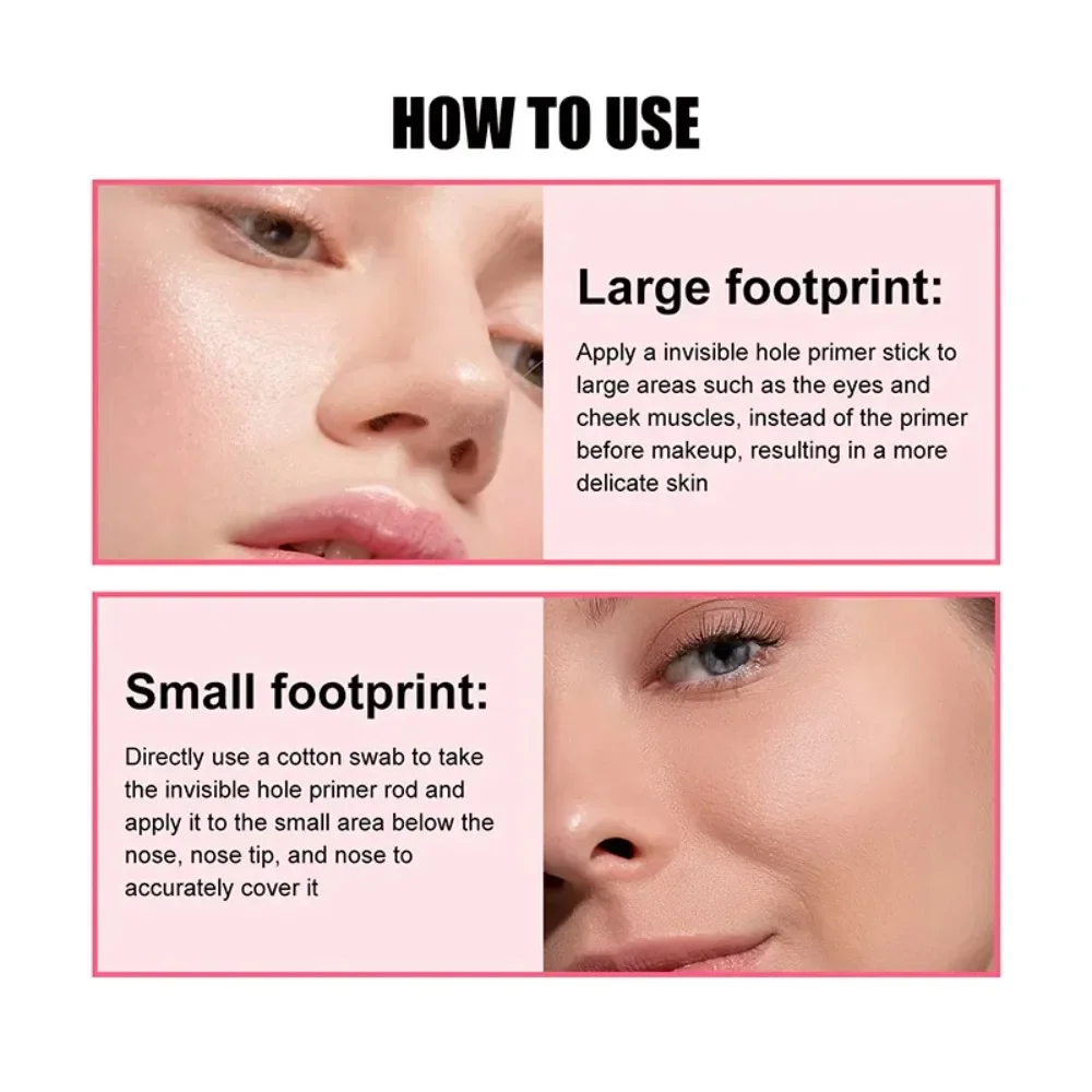 Sdottor Invisible Pore Face Primer Long Lasting Makeup Primer Stick Foundation Oil Control Moisturize Face Matte Primer Cosmetic