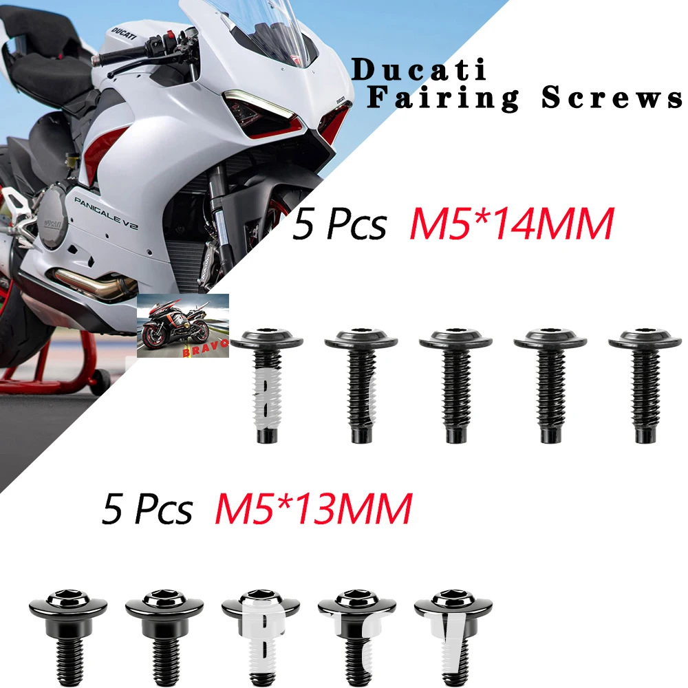

New For Ducati Supersport 950 Streetfighter Panigale 848 1098 1198 899 959 1199 1299 V2 V4 M5 Cowling Fairing Screws Accessories