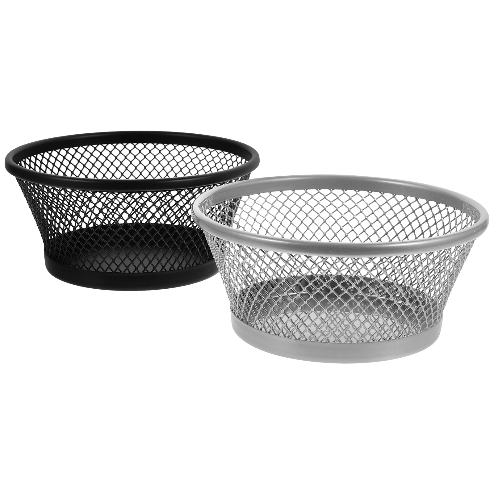 

2Pcs Mesh Paper Clip Containers Sturdy Metal Holder for Desk Organization Office Supplies Storage Basket Clamps and Binders