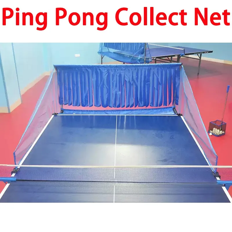 Full Coverage Ping Pong Collect Net Stainless Steel Frame Table Tennis Rebound Catch Nets Multi-Ball Training Recycling Net