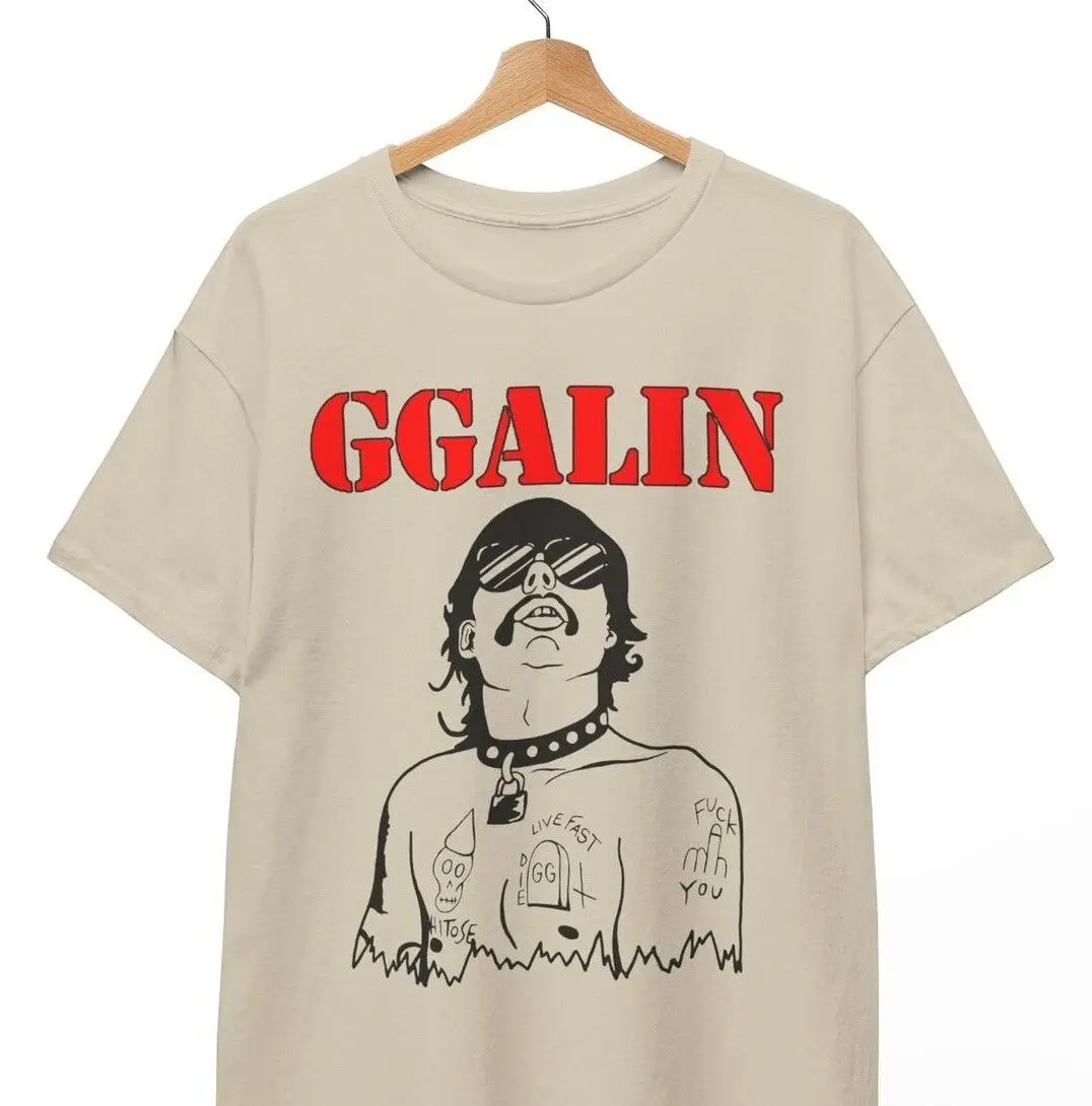 GG Allin T-shirt, Live Fast Die Fast, Hardcore Punk Rock Metal Music Unisex Tee