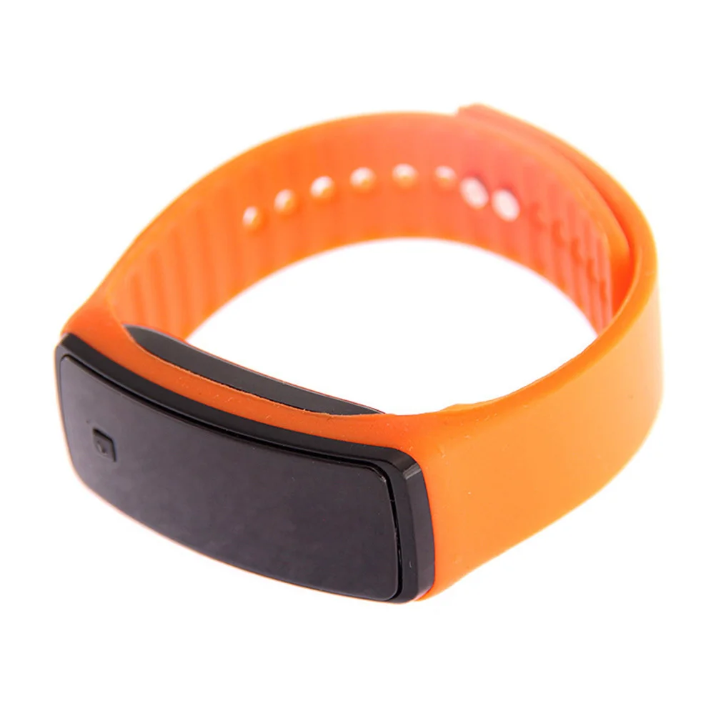 

Children Outdoor LED Digital Watch Orange Silicone Band Running Sports Wrist Watch Unisex Student Time Date Display