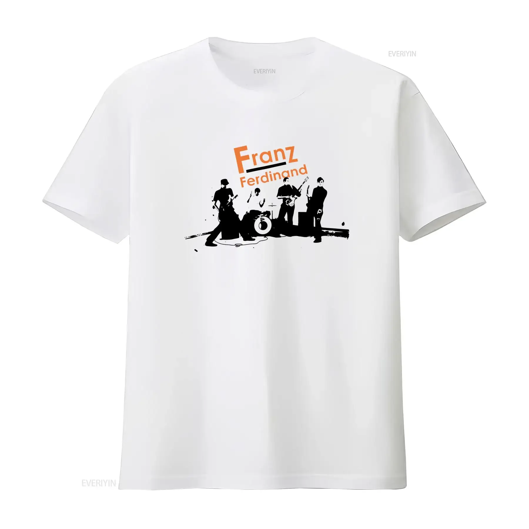 Franz Ferdinand Band Print  T Shirt White Sizes S to 4XL Perfect for Music Lovers vintage Washed Stylish Casual fashion