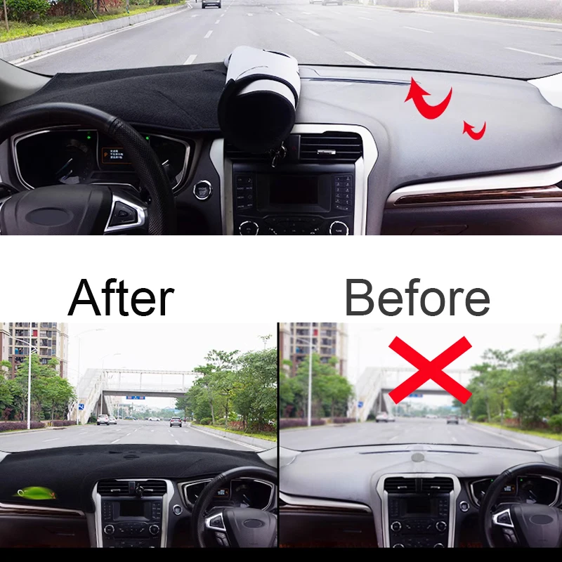 Car Dashboard For Ford Explorer 2017-2019 Car Dashboard Cover Avoid Light Pad Instrument Platform Cover Mat Carpet Accessories view 2