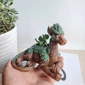 Penanam Pohon Naga Kreatif, Penanam Sukulen, Patung Taman, Hadiah Resin untuk Pecinta Alam, Cocok untuk Teman dan Keluarga 10 pot succulents penjualan terbaik - №