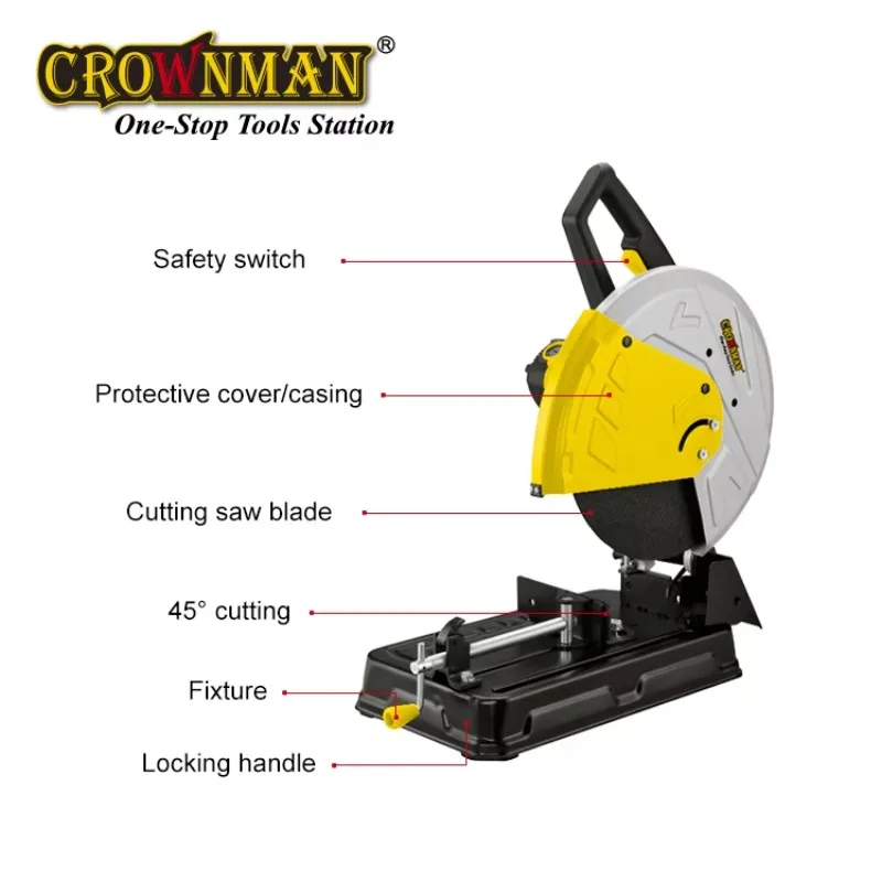 Power 14'' Cut-Off Machine Metal Chop Saw Cutting Machine 355mm Cutting Off Saw Machine