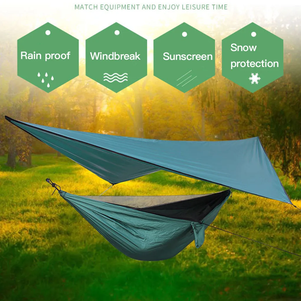 Ultralight Sun Shelter Waterproof Tarp Tent 350x280cm Shade Outdoor Camping Hammock Rain Fly UV Garden Awning Canopy Sunshade