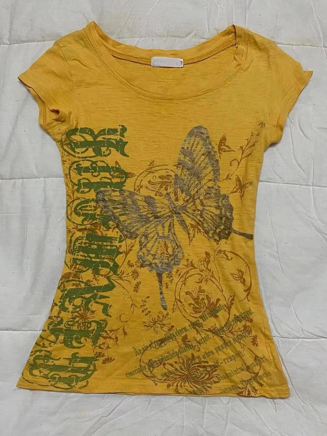 American Vintage Hottie Trndy High Street Damen T-Shirt 2024, Herbst, neue Slim-Fit-All-Match-Kurzarm-Grafik-T-Shirts, Y2k-Top
