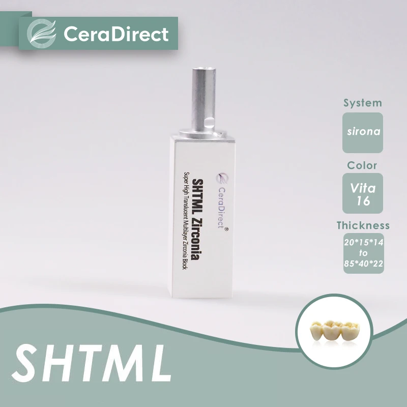 

SHTML многослойный Цирконий Sirona cerec размер (40/19 55/19 65/25 85/40)