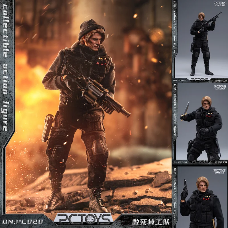 In Stock Pctoys 1/12 Daring To Die Special Agent Team Pc020 Longer 6-Inch Mobile Military Doll Handheld Toys