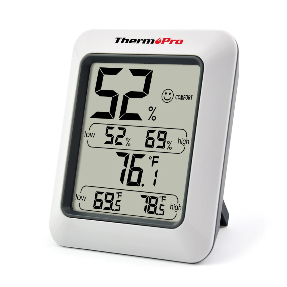 ThermoPro TP50 Cyfrowy termometr pokojowy Higrometr Monitor temperatury i wilgotności Stacja pogodowa dla domu