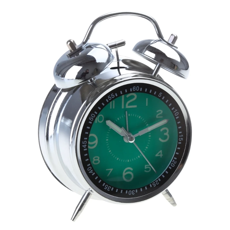 Portable Mini Alarm Clock Retro Round Double Bells Desk Table Clock Bedroom Home Drop shipping