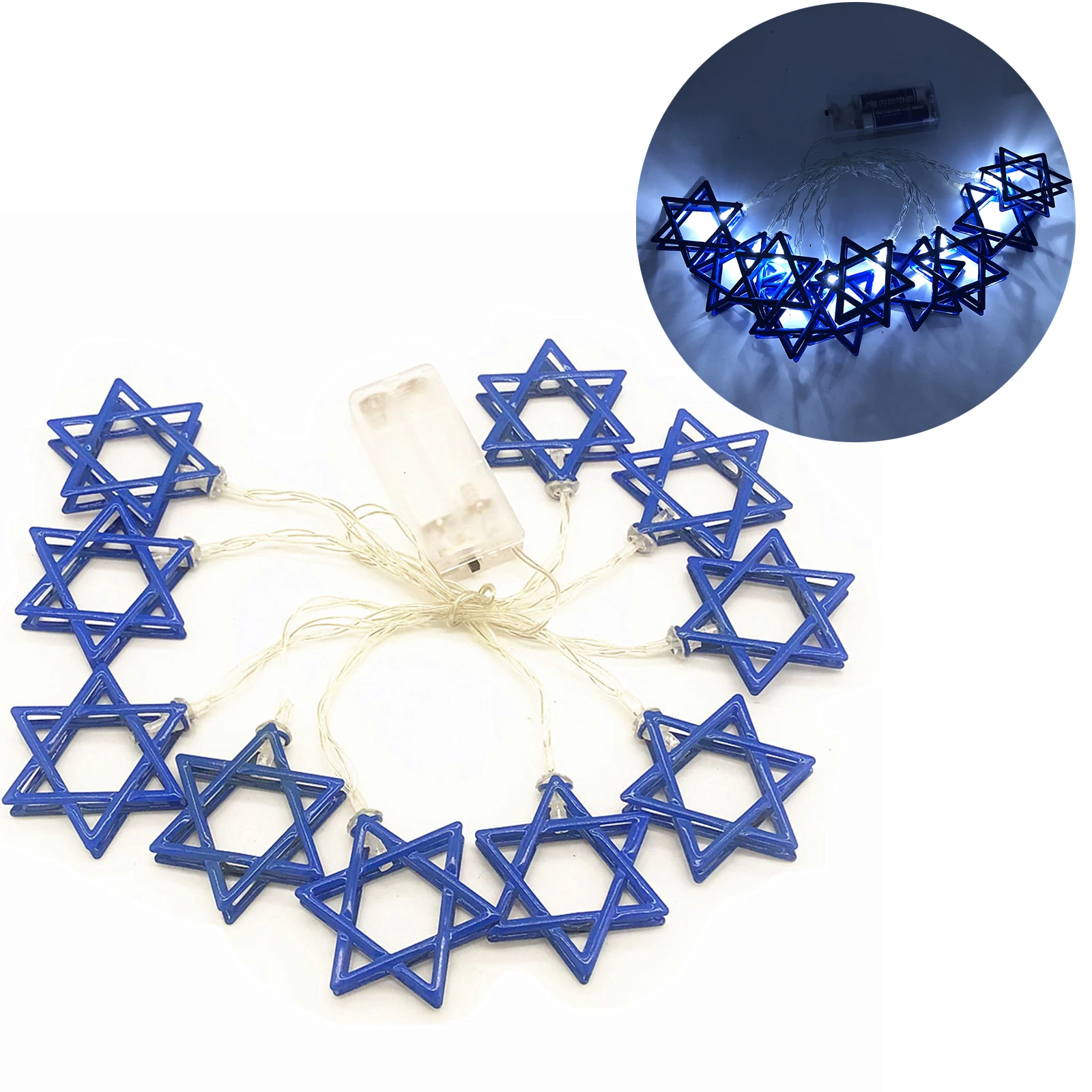 

LED Jewish Hanukkah String Lights for your porch, door and window decoration