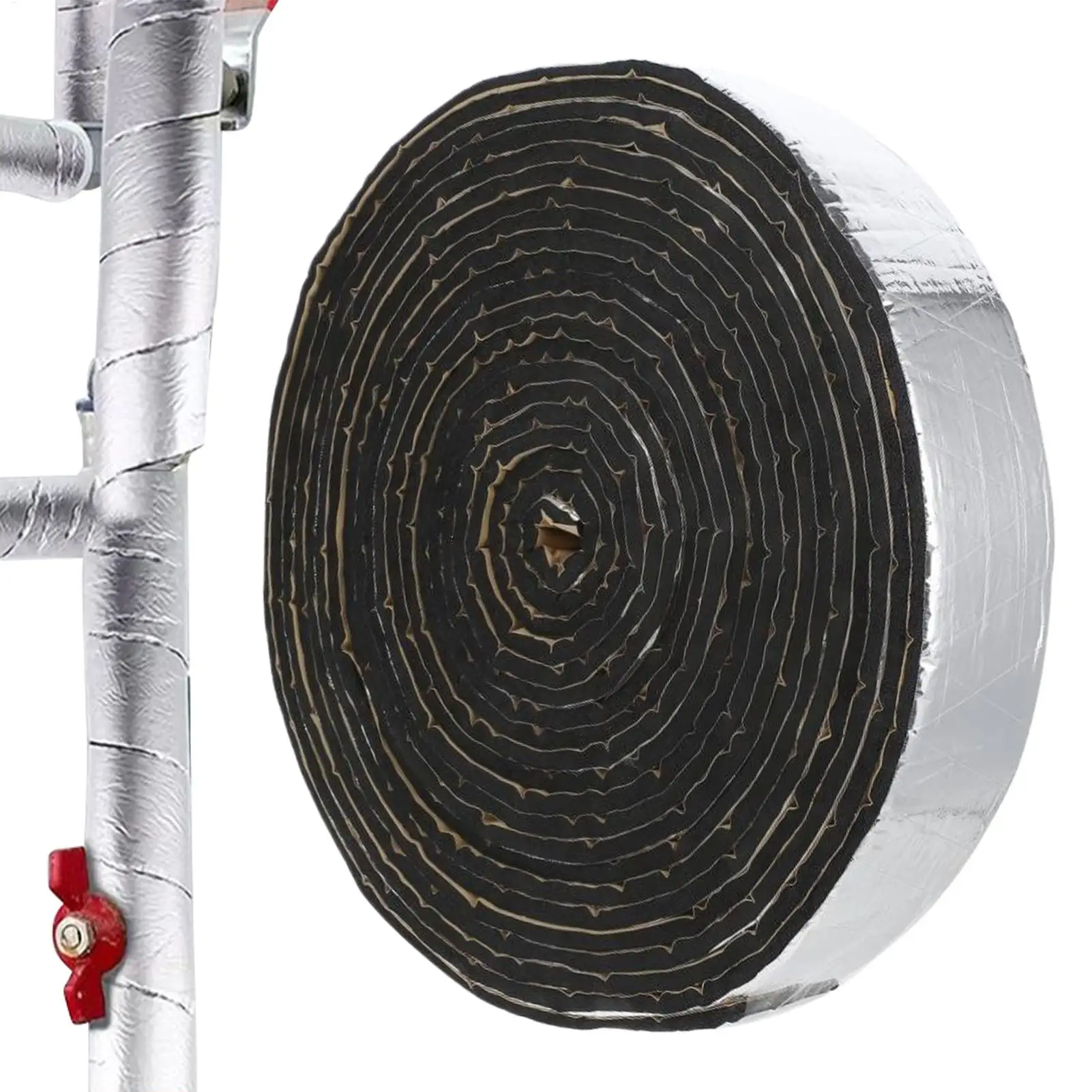 

Самоклеящаяся теплоизоляционная лента для труб из пенопласта, для наружных водопроводных труб, зимняя утепляющая лента из пенопласта с фольгой