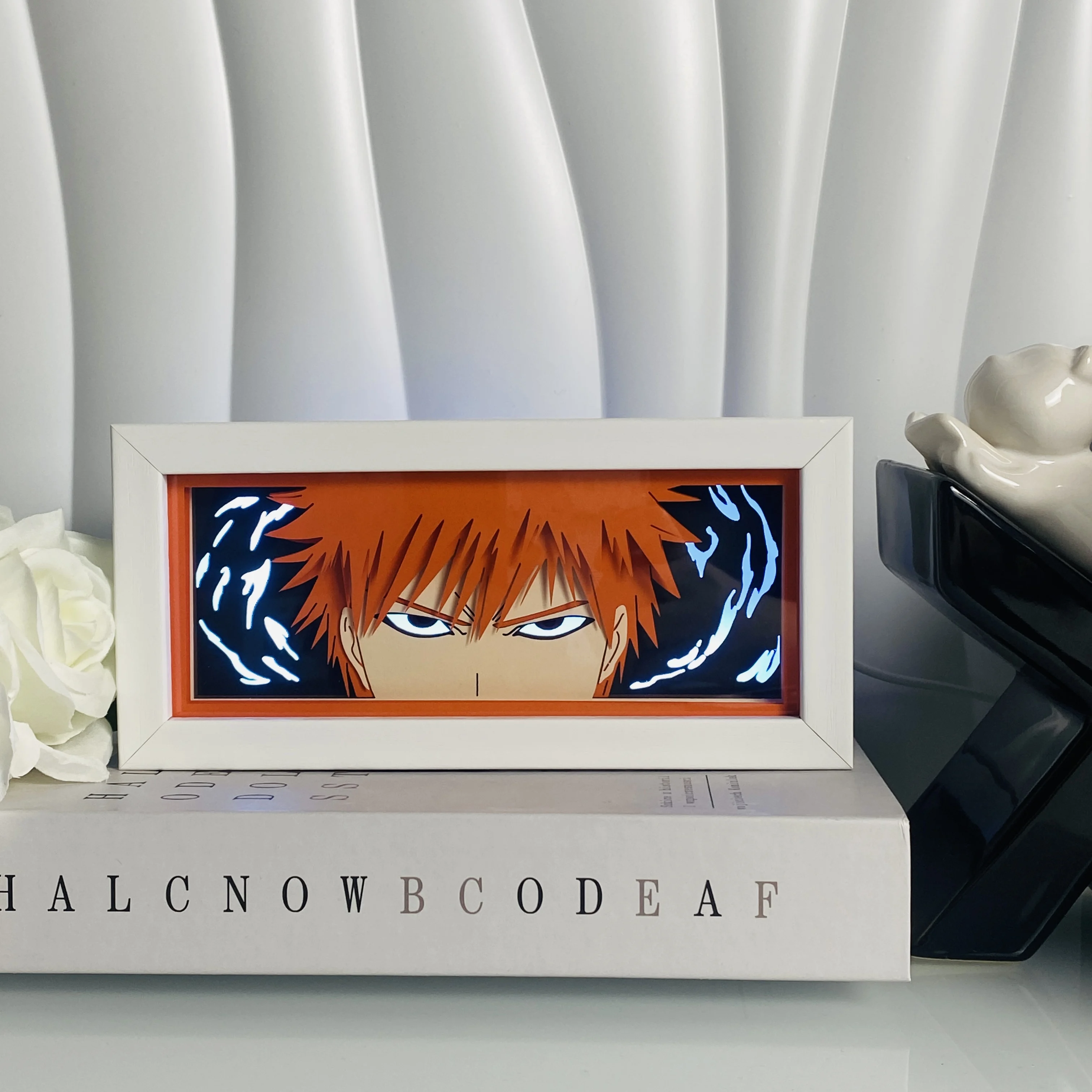 

Anime Figures Paper Carving Variable Color Light Box For Bedroom Decoration Manga Paper Carving Lamp For Children's Room Gifts