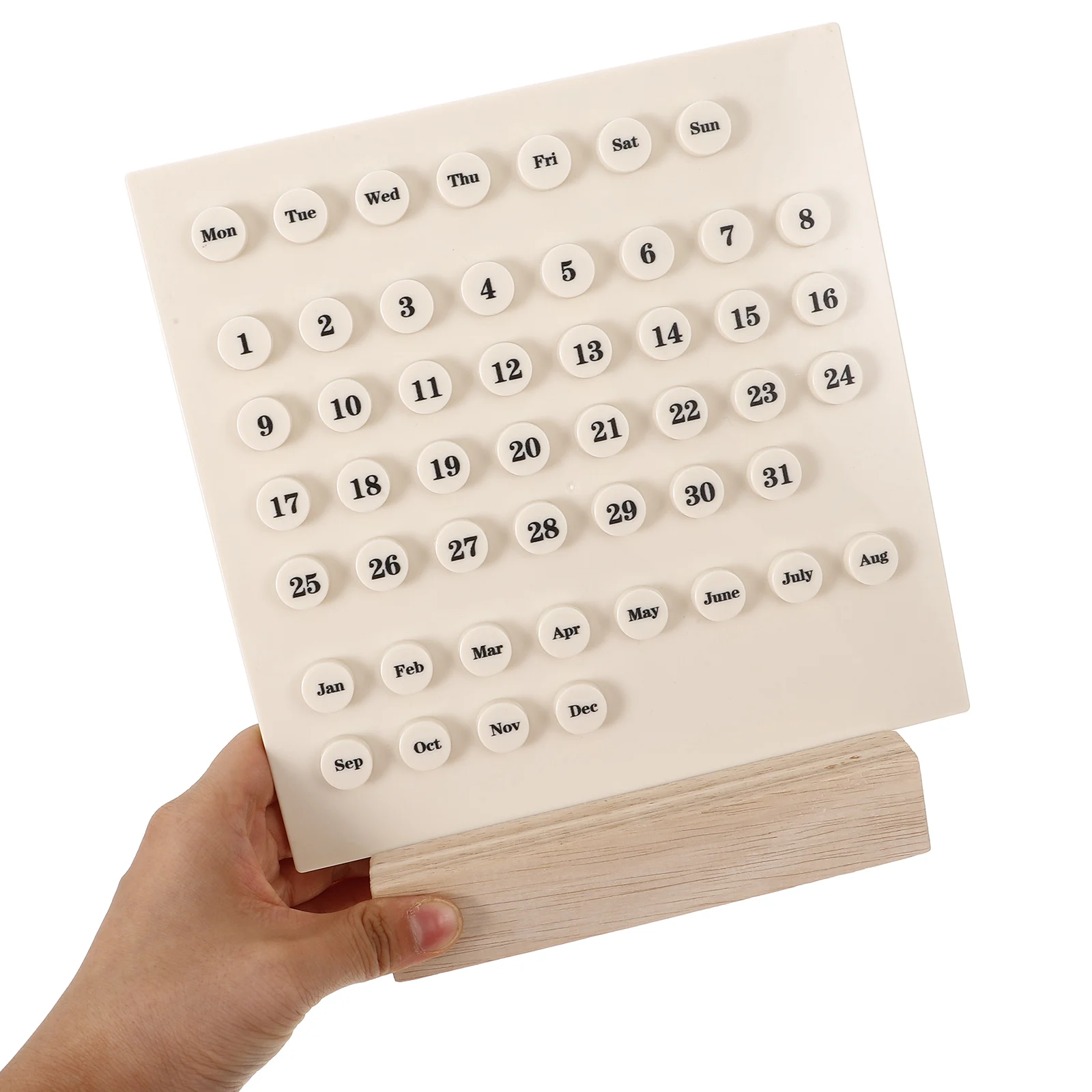 

Vintage Decor Retro DIY Desk Calendar Academic Year 2024 Countdown Wooden Decorative Beige 2025 Table Office