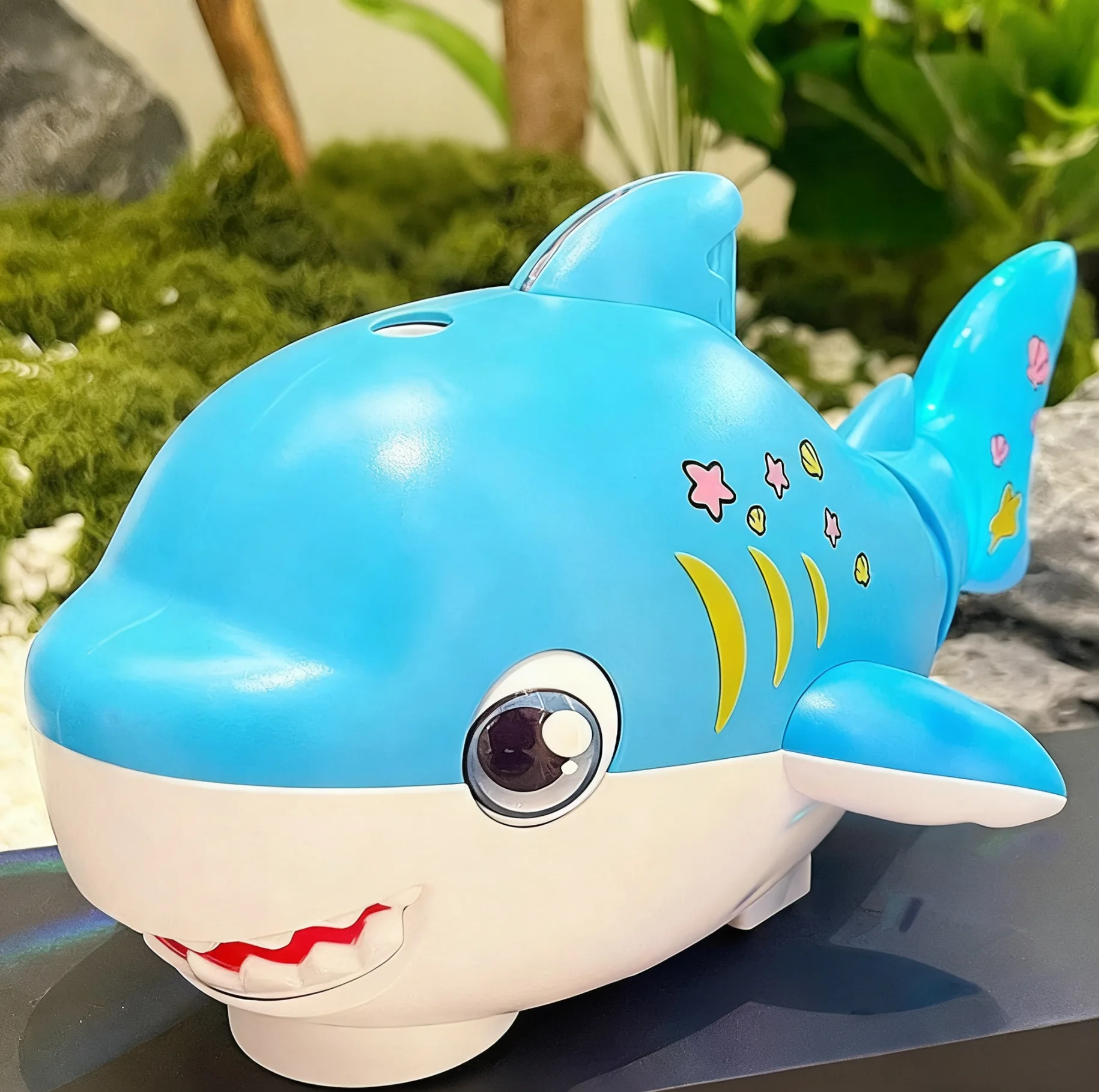 Balle de soufflage électrique, balançoire automatique, boule flottante, requin mobile avec musique et lumière, jouet interactif, cadeau d'anniversaire pour enfant