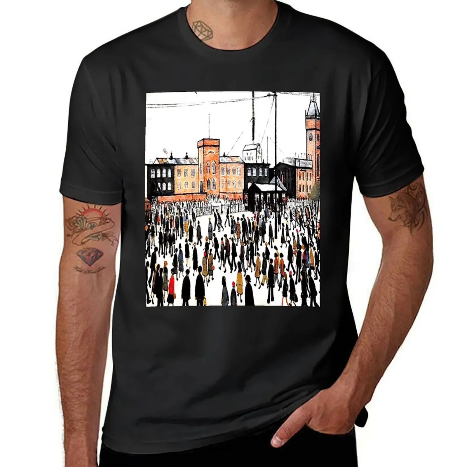 l s lowry 1887 1976 C N 9 T-Shirt anime clothes sweat men workout shirt