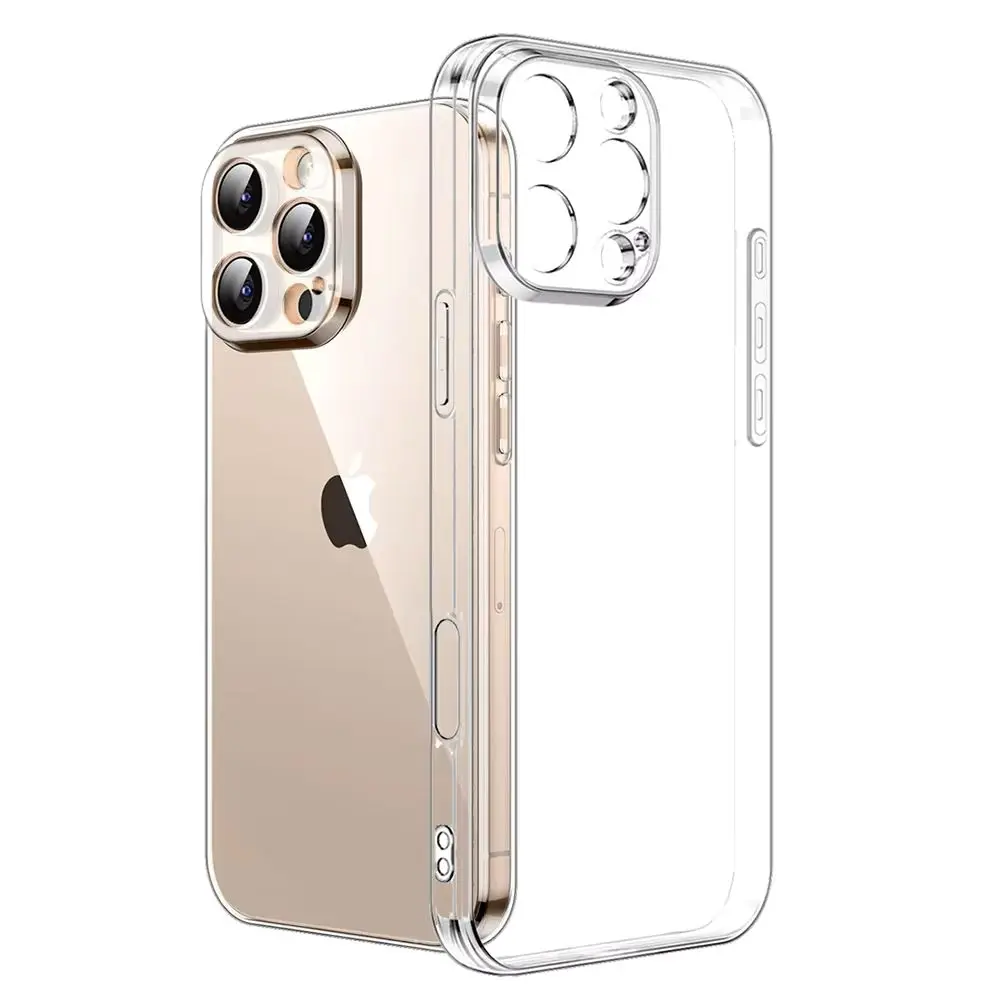 Ultradünne, klare Hülle für iPhone 16E 16 17 15 14 13 12 Mini 11 Pro Max, luxuriöse Silikon-Softhülle, iPhone 16 15 14 Plus, Rückseite