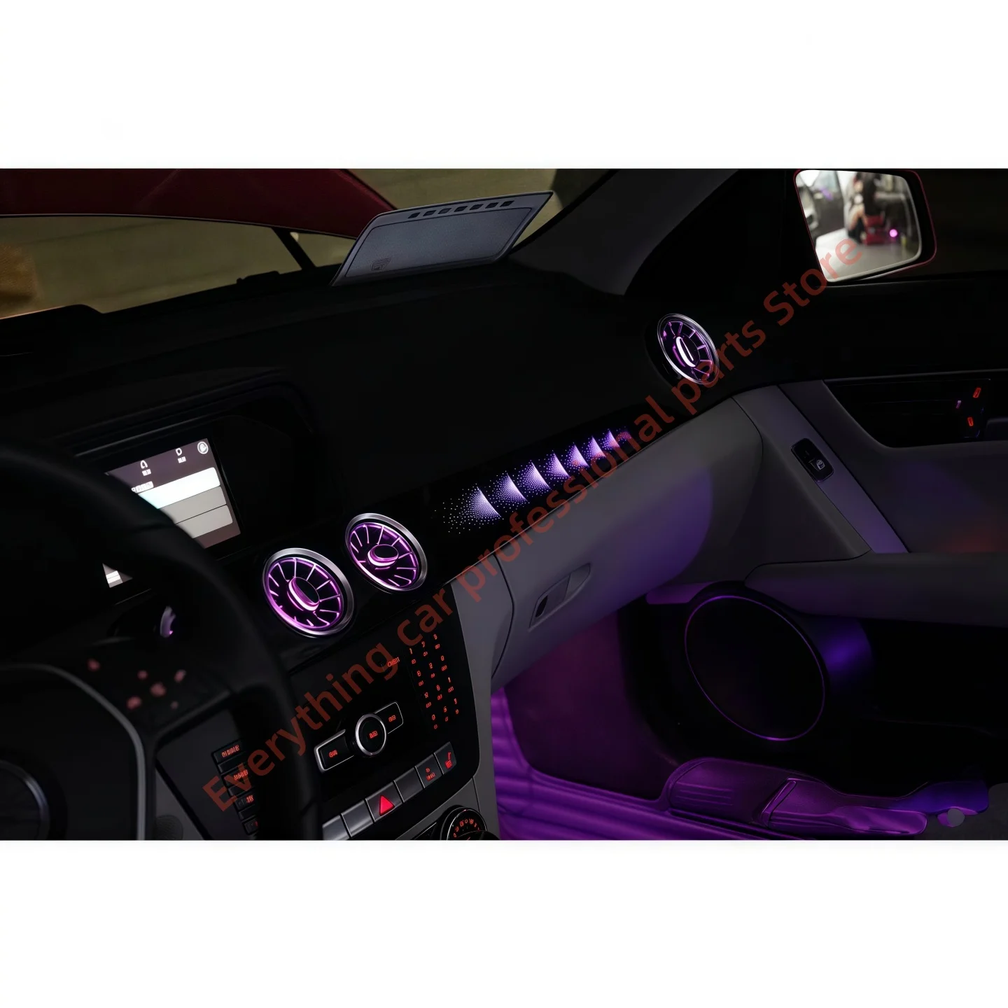 メルセデスベンツCクラスW204ダッシュボードLEDベントドアトリムライト