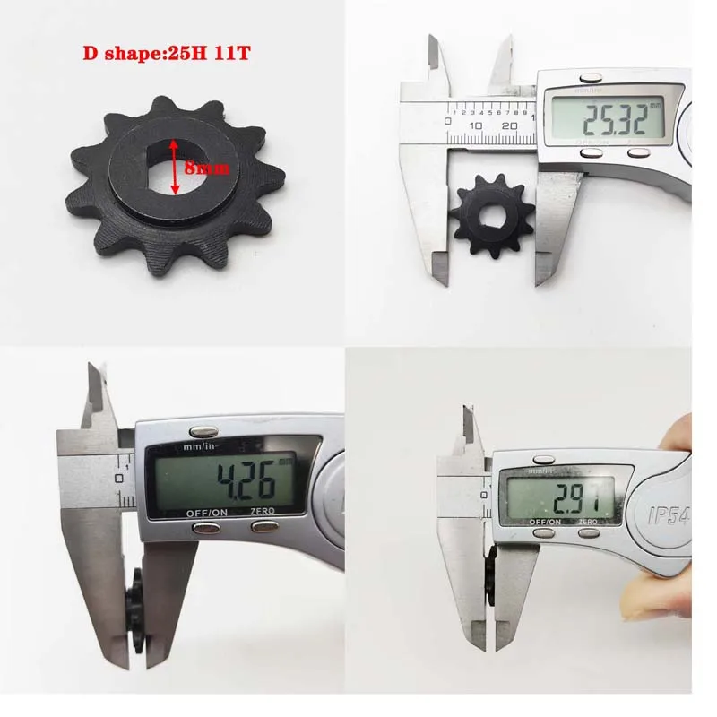 Electric Scooter 8T 9T 11T 13T 25H 410 420 Sprocket For 25H Chain Motor Pinion Gear MY1020 BM1109 MY1016Z MY1018 DC Motor