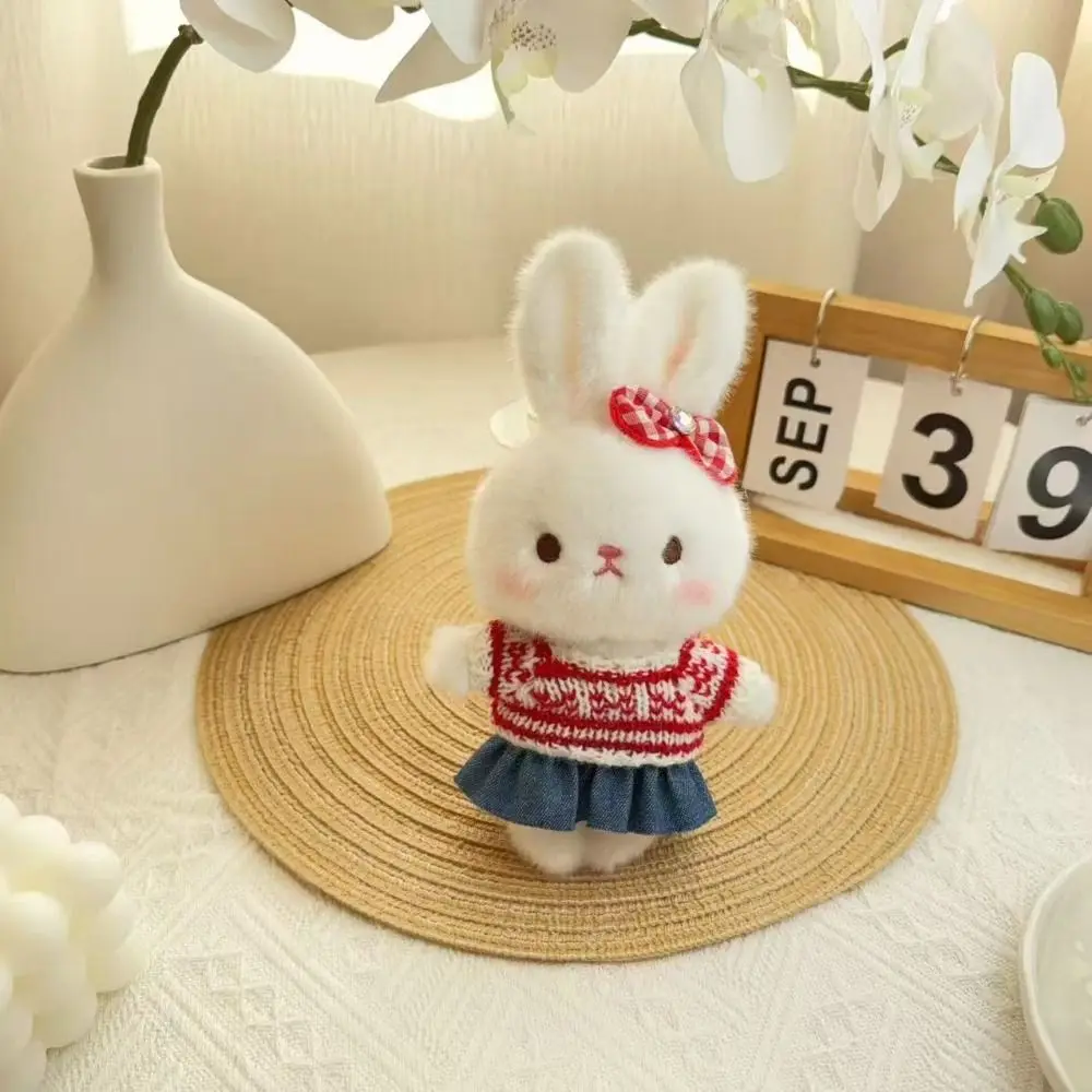 Creative Multicolor Cartoon Rabbit Keychain PP Cotton Key Ring Pendants Harry Buuny Bag Ornament Couple Accessories