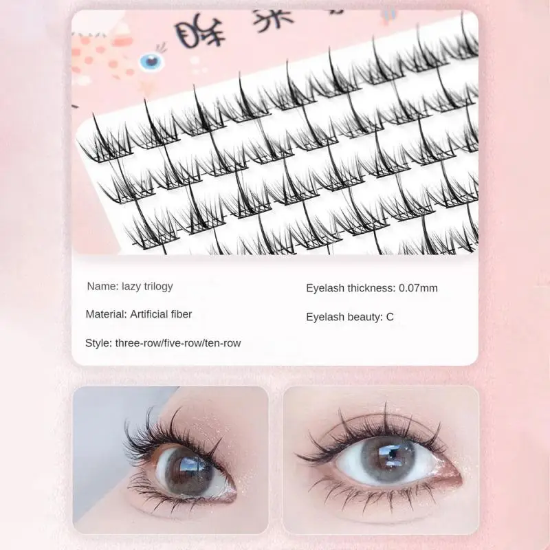 1~4PCS Planting False Eyelashes Lasting Curly No Feeling To Wear Lifelike Not Easy To Scatter Fake Eyelashes No Makeup Nature