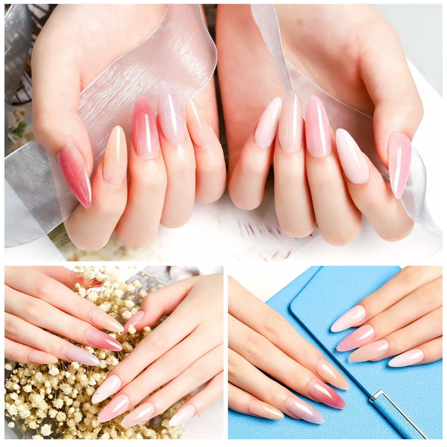 6 قطع * مجموعة جل 15 جرام، جل موسع سريع للأظافر، متين وطبيعي، مناسبة لتعزيز الأظافر أو إعطاء الهدايا - للسيدات #6
