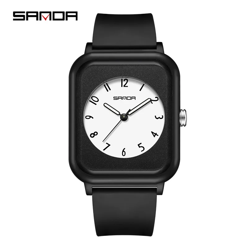 

Sanda New Watch Quartz Electronic Watch Fashion Versatile Outdoor Waterproof Square Men's and Women's Watch Exquisite Watch