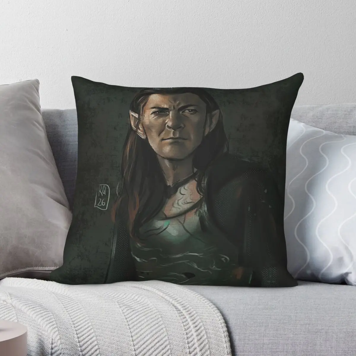 Adar Lord-father Square Pillowcase Polyester Linen Velvet Creative Zip Decor Pillow Case Room Cushion Cover 45x45