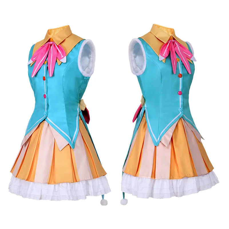 كوساناجي نيني زي تنكري مع شعر مستعار للفتيات ، مشروع لعبة أنيمي ، فستان مسرح ملون ، ملابس حفلة الهالوين