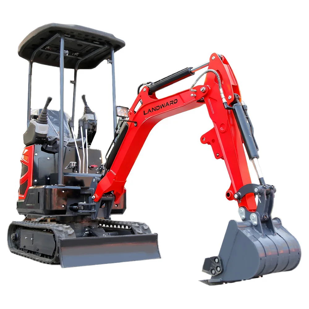Landward 1.3 طن حفارات صغيرة مخصصة جديدة هيدروليكية الزاحف مايكرو حفار 1 طن 2 طن المنزل استخدام حفارة صغيرة مع الملحقات #2