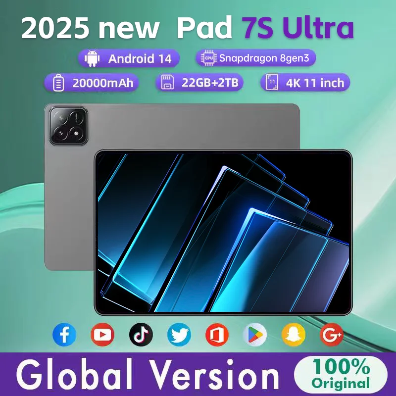 yZ[z2025 Pad 7 Ultra O[o Mi 11C`^ubg Android 14 16GB 1TB Snapdragon 8 Gen3 4K HD 5G WIFI Bluetooth WPS 20000mAh ^ubg