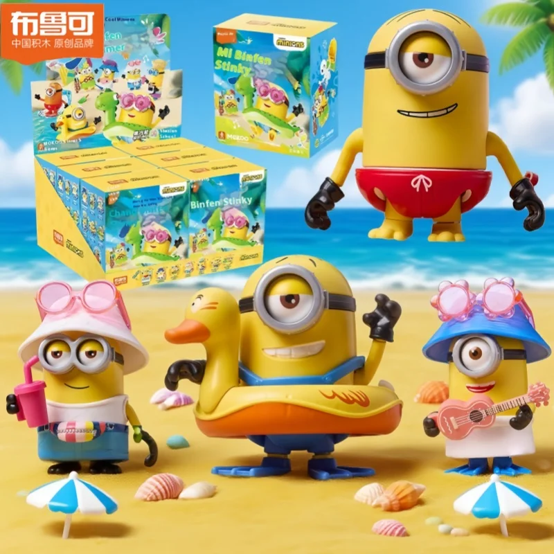 

Новинка в наличии Blokees Minions Vol.2 Blind Box Phil Kevin Carl Stuart, летняя аниме-фигурка, коллекция моделей, подарок