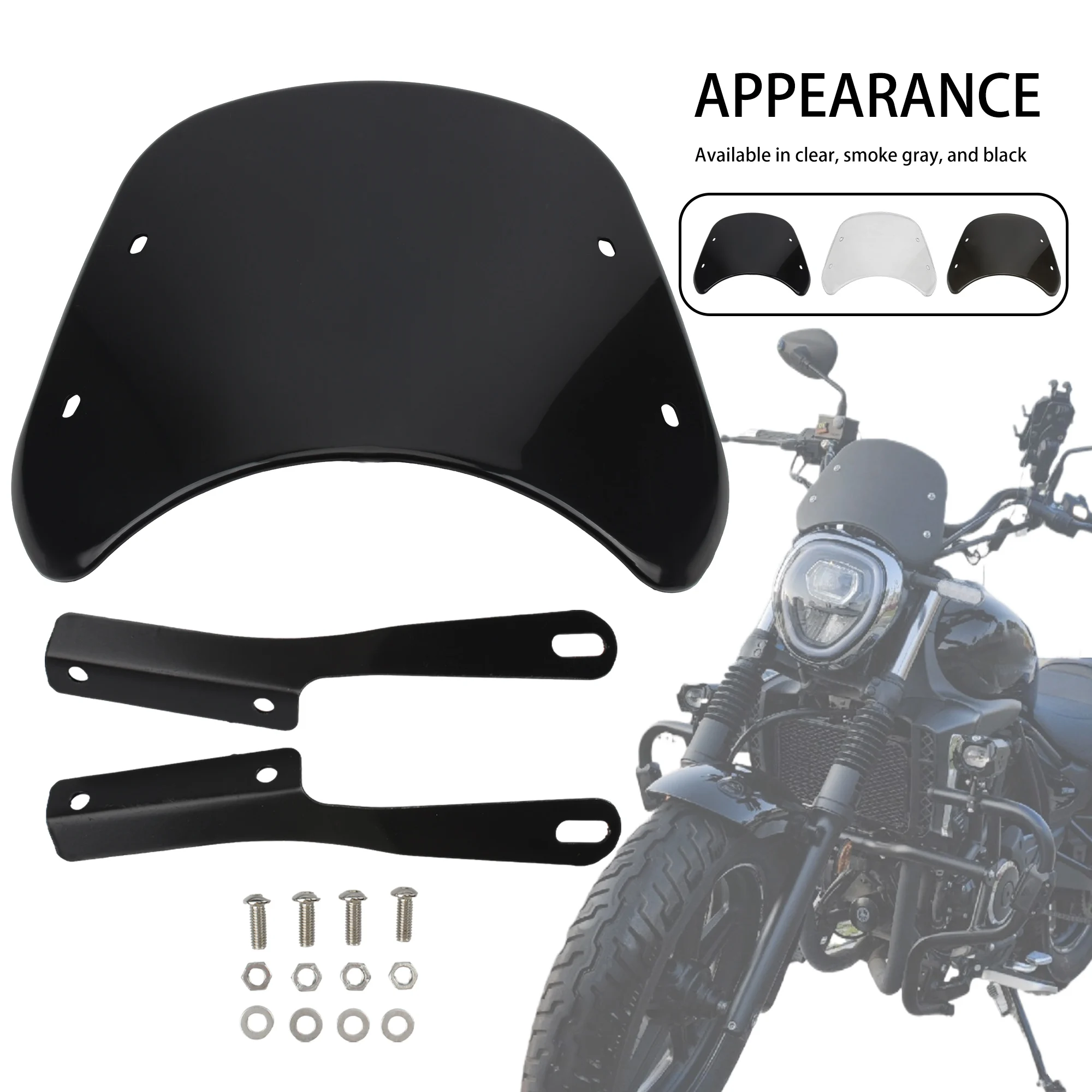 

Motorcycle Windscreen Fairing Windshield Wind Deflector 5-7 inch Universal For KTM Kawasaki Pit Dirt Bike Motocross Accessories