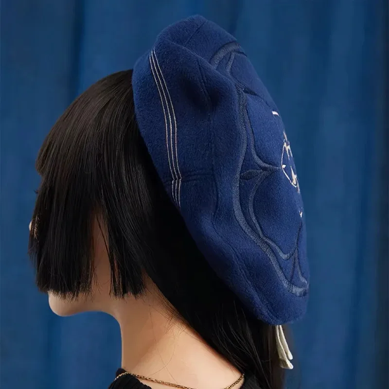 لعبة Genshin تأثير تأثيري حلي واندرر قبعة بيريه للجنسين Scaramouche Balladeer قبعة بيريه Kunikuzushi زي الملحقات