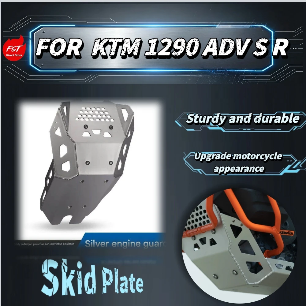 For KTM 1290 ADV S R Motorbike Heavy-Duty Aluminum Skid Plate Anti-Stone Impact Engine Bottom Protective Cover Off-Road Parts