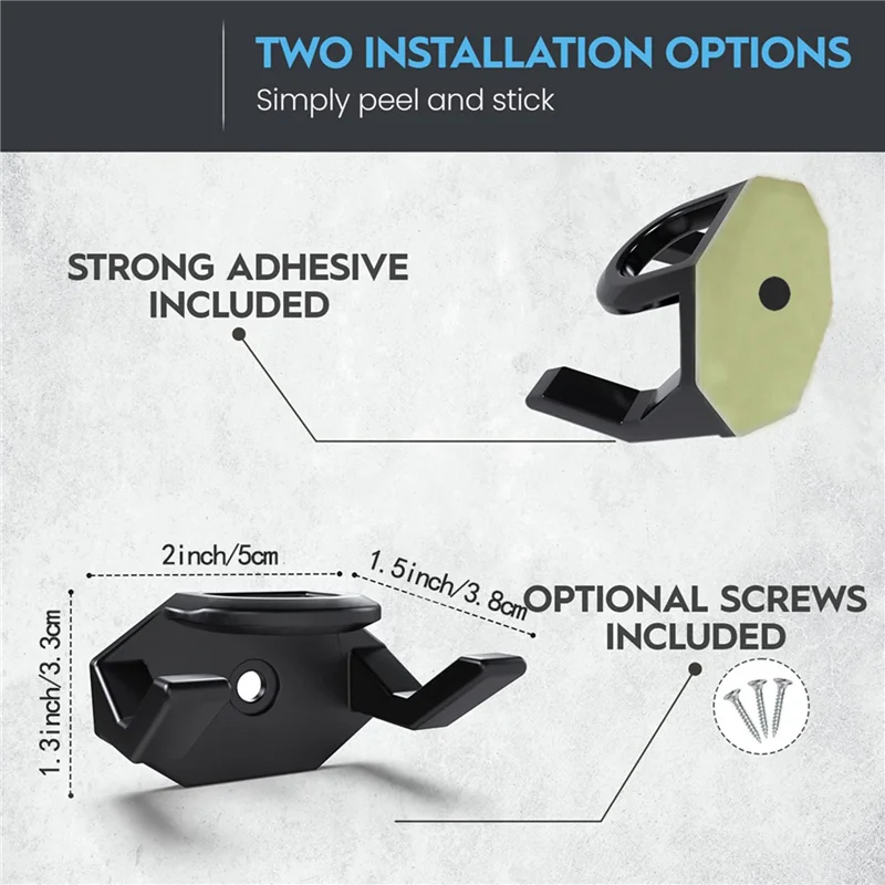 8 قطعة قبعة السنانير قبعة بيسبول هوك قبعة لاصق هوك ل جدار قبعة رف ل قبعة بيسبول قبعة عرض قبعة الشماعات للجدار الأسود-AT6