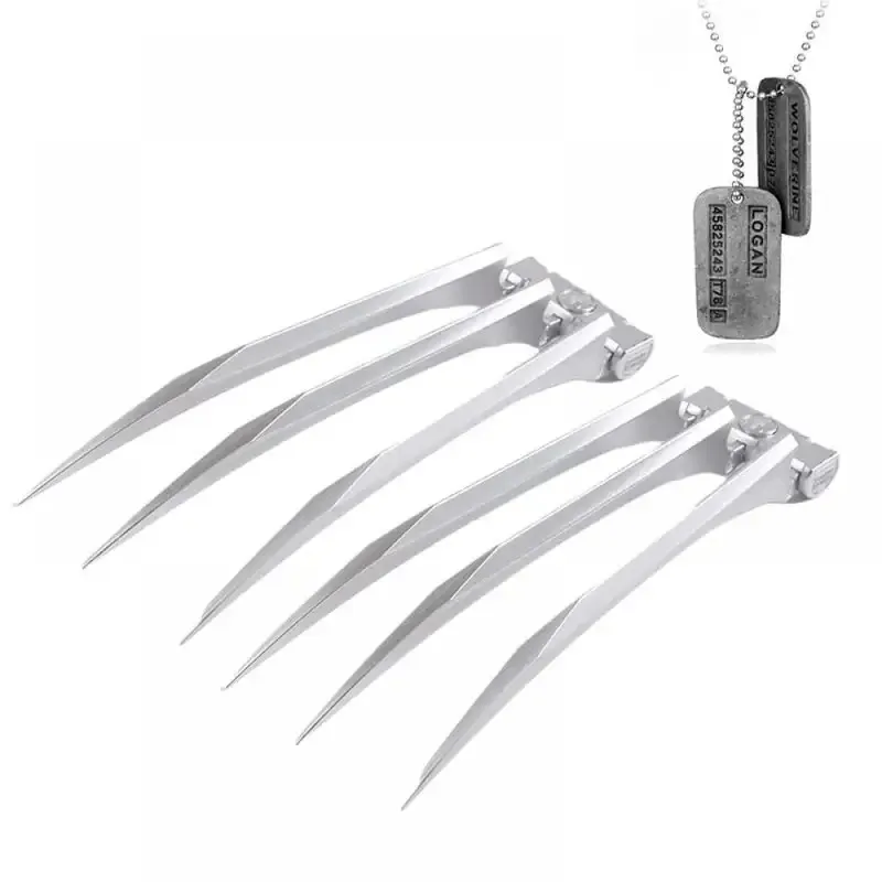 

Wolverine Claw Blade Paw Movie Superhero Role Play Props 1:1 Cosplay Hero Weapons Necklaces Gift Toy Halloween X-Men Accessories