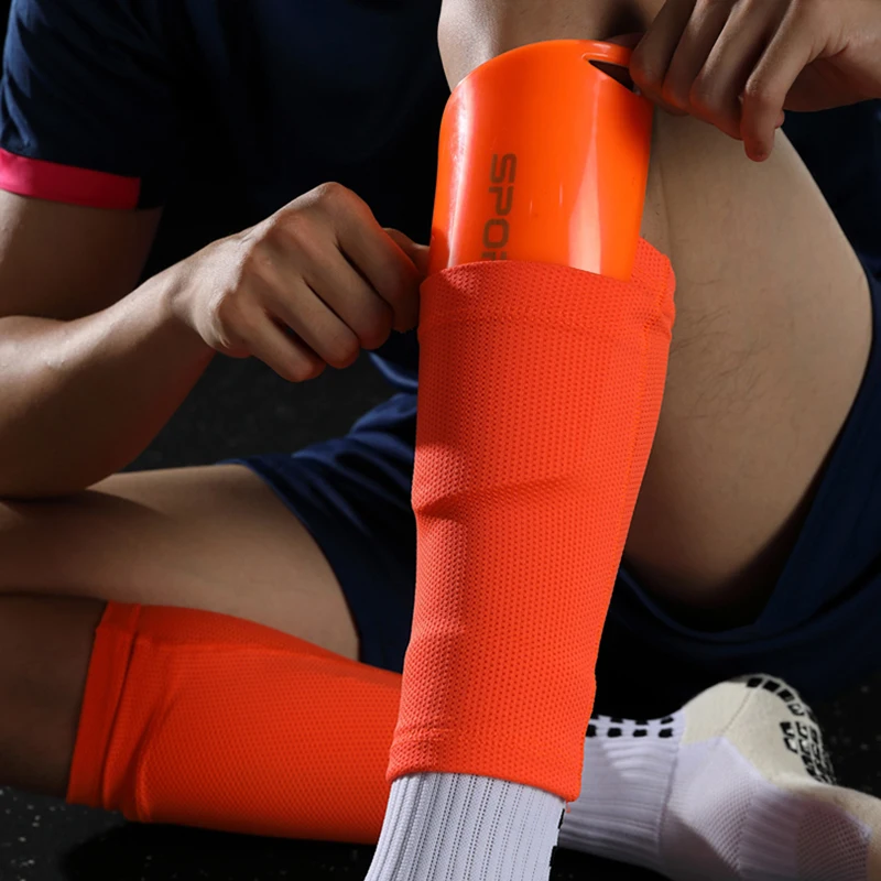 A Set Usefully Football Shin Guard With Pocket Adults Kids Compression Calf Sleeve Football Shinguards Support Protective Gear