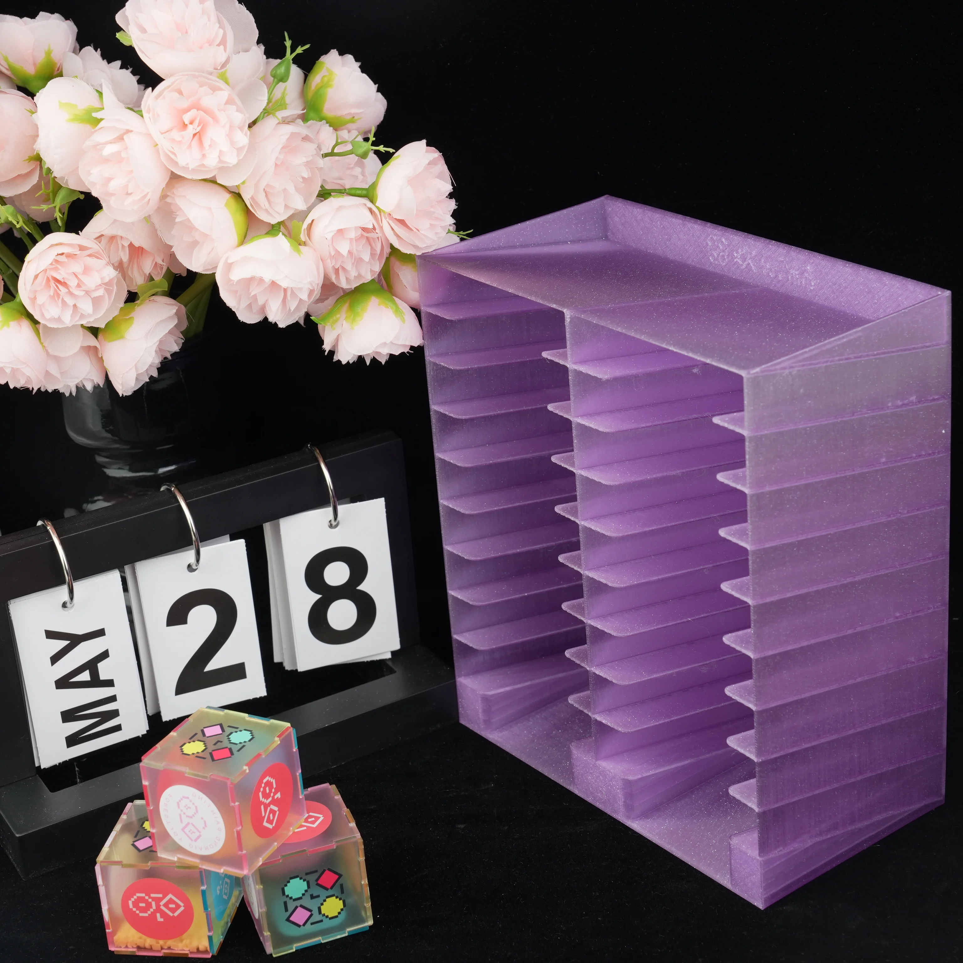 

Forever Young Purple Crystal Diamond Painting Trays Rack Storage Organizer Diamond Painting Tool Accessories