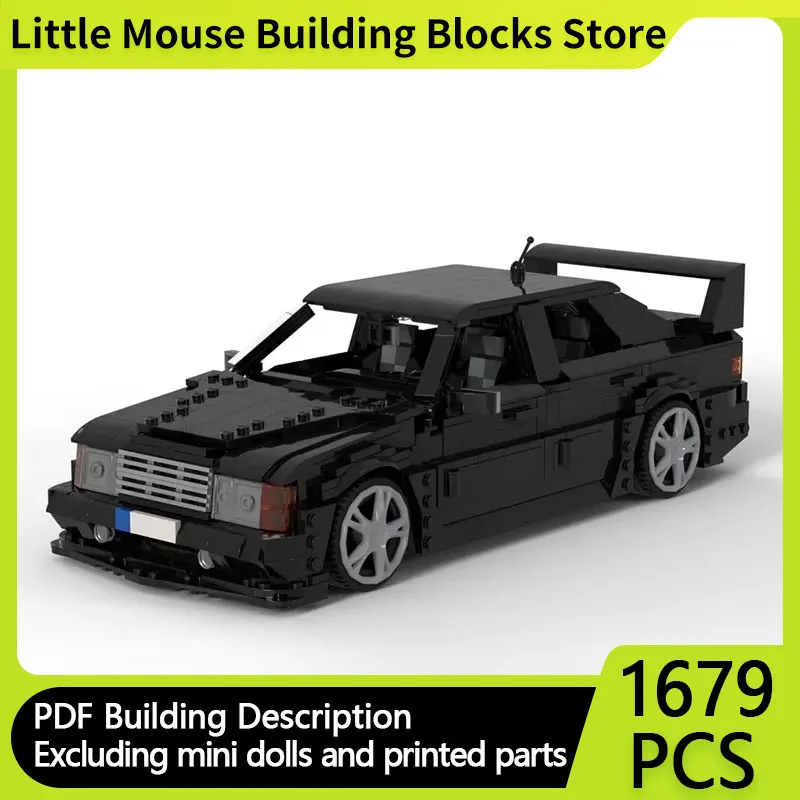 

Speed Champion Model MOC Building Bricks Black Classic Supercar Modular Technology Gifts Holiday Assemble Children Toys Suit