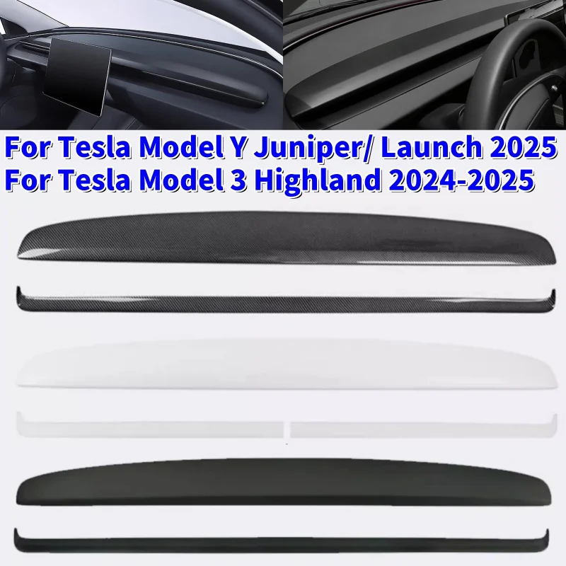 

Dashboard Cover Trim Strip Decoration Mat Protector Car Accessories For Tesla Model Y Juniper/ Launch 2025/3 Highland 2024-2025