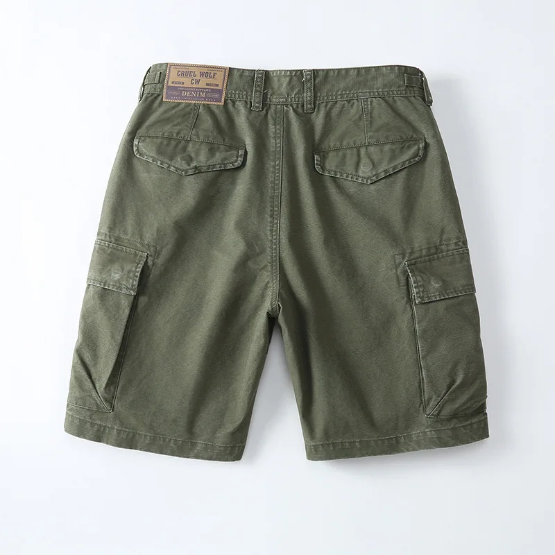 Men's Cargo Shorts High Quality Classic Thin Loose Straight Shorts Big Pocket Pure Cotton Sports Casual Shorts For Men
