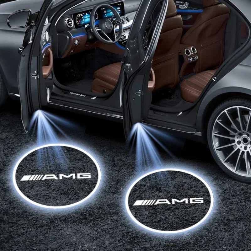 

Светодиодный проектор-подсветка в дверь автомобиля для Mercedes-Benz AMG A, C, E, R, M-класса, CLA, GLA, W204, W210, W124, W205, W203. Автотовары.