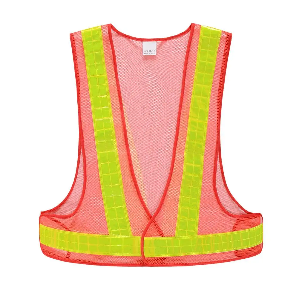 Chaleco de seguridad reflectante, chaqueta elástica ligera, tiras reflectantes Hi Vis, Control de Tráfico, correr, ciclismo