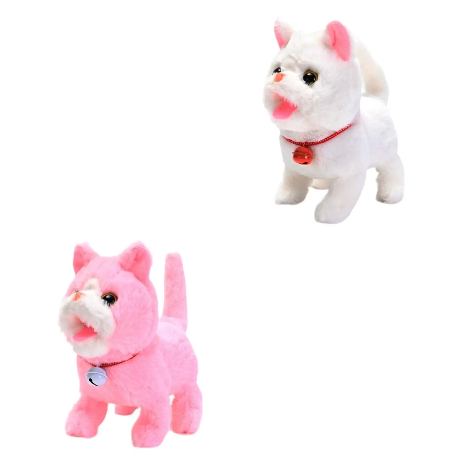 전기 플러시 장난감 고양이 만화 꼬리 흔드는 새끼 고양이 장난감 울음소리 전자 고양이 어린이 유아용 장난감 생일 선물 파티 기념품