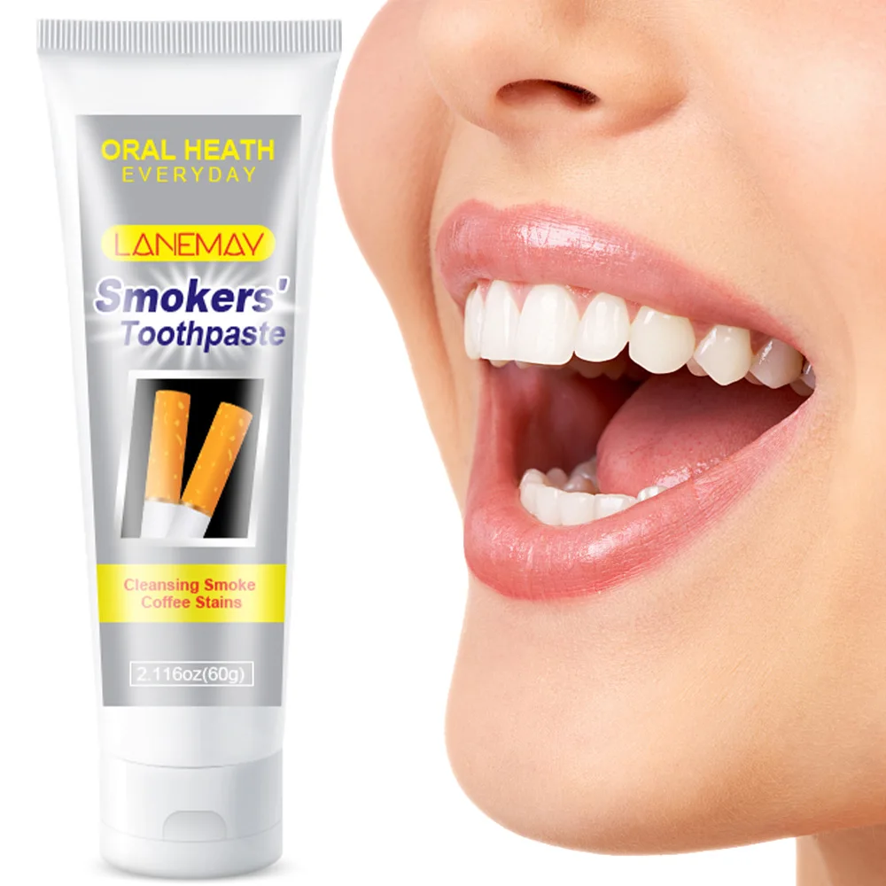 

Toothpaste suitable for smokers deeply cleans teeth, removes yellow and black stains, and has a refreshing mint scent 60g