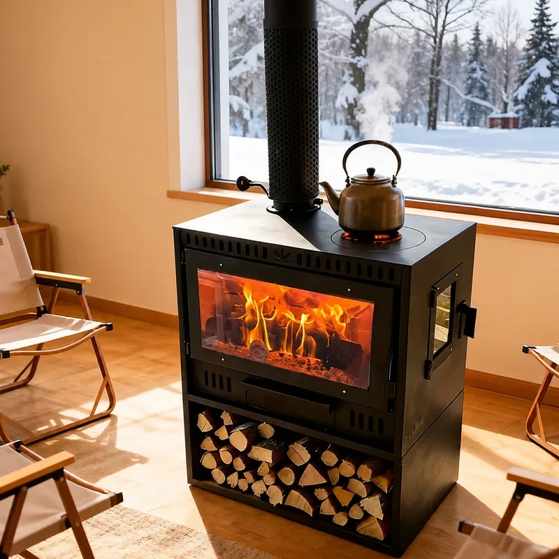 Real Fire Wood Burning Fireplace Heating Stove for Home Villa B&B Interior Rural Decoration Efficient Heat Source