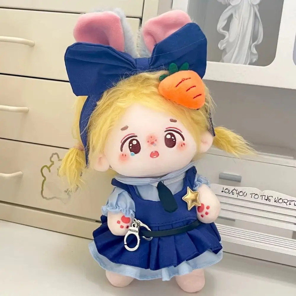 

Rabbit Police 20CM Cotton Doll Clothes Carrot Dress Up Stuffed Doll Plush Suit Mini Boy Plush Toys Clothes Children's Gift